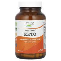 Pure Essence, Real-Zymes, кето, 90 капсул в растительной оболочке