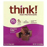 Think Thin, Протеиновый батончик, шоколадная помадка, 10 батончиков, 60 г (1,1 унция) каждый
