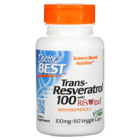 Doctor's Best, Trans-Resveratrol with Resvinol, 100 mg, 60 Veggie Caps