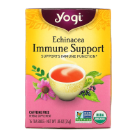 Yogi Tea, Чай для иммунной поддержки с эхинацеей без кофеина, 16 чайных пакетиков, 0.85 унций (24 г)