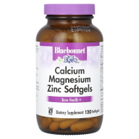 Bluebonnet Nutrition, Кальций, магний и цинк, 120 гелевых капсул