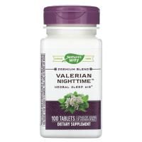 Nature's Way, Valerian Nighttime, Herbal Sleep Aid, Odor Free, 100 Tablets