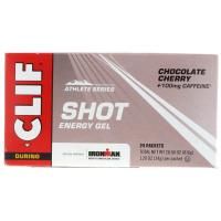 Clif Bar, Энергетический гель Shot Turbo, шоколадная вишня + кофеин, 24 пакетика, по 1,20 унции (34 г) каждый