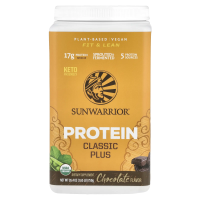 Sunwarrior, Classic Plus Protein, органический, на растительной основе, шоколад, 1,65 фунта (750 г)