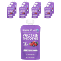 Designer Wellness, протеиновый смузи, ягодное ассорти, 12 пакетиков по 120 г (4,2 унции)