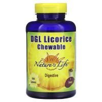 Nature's Life, DGL Licorice, жевательные таблетки, 100 таблеток