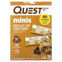 Quest Nutrition, Протеиновый батончик Quest Minis Печенье с шоколадной крошкой 14 батончиков