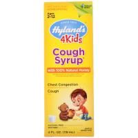 Hyland's Naturals, 4 Kids, Cough Syrup with 100% Natural Honey, Ages 2-12, 4 fl oz (118 ml)