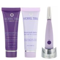 Michael Todd Beauty, Sonicsmooth, 2-in-1 Sonic Dermaplaning System, Lavender, 5 Piece Set