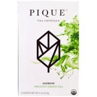 Pique Tea, Жасмин, органический зеленый чай, 14 пакетиков, 0,3 унции (8,4 г)