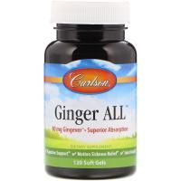 Carlson Labs, Ginger All, 80 mg , 120 Soft Gels