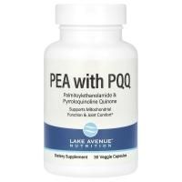 Lake Avenue Nutrition, PEA (пальмитоилэтаноламид) с PQQ, 30 растительных капсул