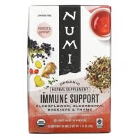 Numi Tea, Organic, поддержка иммунитета, без кофеина, 16 чайных пакетиков без ГМО, 32 г (1,13 унции)