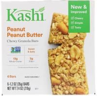 Kashi, Батончик гранолы, арахисовое масло, 6 шт.  по 35 г (1,2 oz) каждый