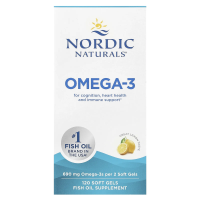 Nordic Naturals, Oмега-3 со вкусом лимона, 690 мг, 120 желатиновых капсул