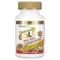 Nature's Plus, Source of Life, Gold, Mini-Tabs, The Ultimate Multi-Vitamin Supplement with Concentrated Whole Foods, 180 Tablets