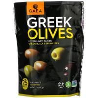 Gaea, Греческие оливки, оливки без косточек, маринованные в базилике и лимоне, 5,3 унции (150 г)