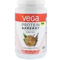 Vega, Protein & Energy with 3g MCT Oil, Cold Brew Coffee, 29.7 oz (841 g)