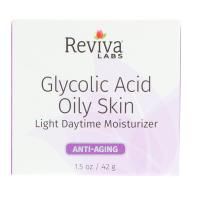 Reviva Labs, Гликолевая кислота для жирной кожи, легкое дневное увлажняющее средство, 1,5 унц. (42 г)