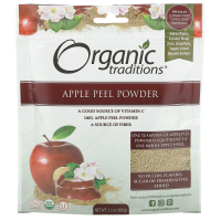 Organic Traditions, Порошок из яблочной цедры, 100 г (3,5 унции)