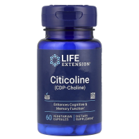 Life Extension, Cognizin, капсулы с CDP-холином, 250 мг, 60 растительных капсул