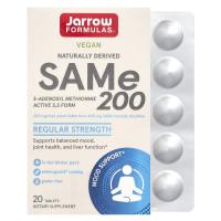 Jarrow Formulas, SAM-e (S-Adenosyl-L-Methionine) 200, 200 мг, 20 кишечнорастворимых таблеток