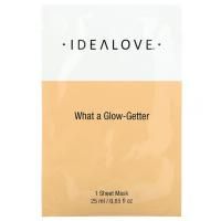 Idealove, What a Glow-Getter, тканевая косметическая маска для сияния кожи, 1 шт., 25 мл (0,85 жидк. унции)