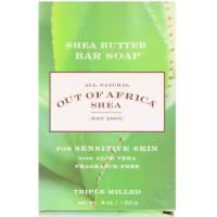 Out of Africa, Shea Butter Bar Soap, For Sensitive Skin, Fragrance Free, 4 oz (120 g)