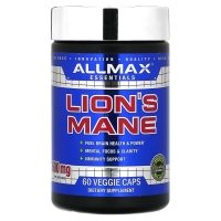 ALLMAX, Essentials, ежовик гребенчатый, 600 мг, 60 растительных капсул (300 мг в 1 капсуле)