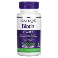 Natrol, Биотин, Максимум силы (10 000 мкг), 100 таблеток