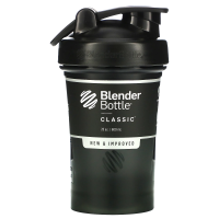 Blender Bottle, Classic With Loop, Black, 20 oz