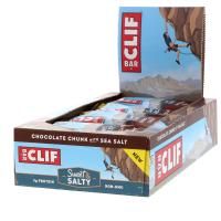 Clif Bar, Sweet & Salty, Chocolate Chunk with Sea Salt, 12 Bars, 2.40 oz (68 g) Each