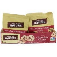 Back to Nature, Мини печенье с кусочками шоколада, 6 пакетиков по 1,25 унции (35 г) каждый