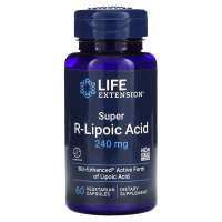 Life Extension, Супер R-липоевая кислота, 240 мг, 60 капсул на растительной основе