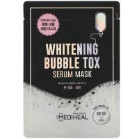 Mediheal, Bubble Tox, осветляющая маска с сывороткой, 10 листов, по 21 мл