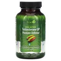 Irwin Naturals, Testosterone UP Prostate Defense, двойного действия, 60 мягких таблеток