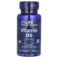 Life Extension, Витамин B6, 250 мг, 100 растительных капсул