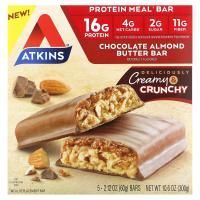 Atkins, Батончик протеиновой муки Шоколад Миндальное Масло 5 батончиков
