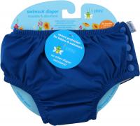 i play Inc., Многоразовый и впитывающий подгузник для плавания, для 2-летних малышей, ярко-синий, 1 шт