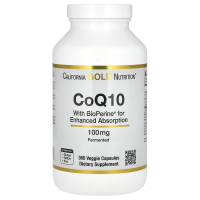 California Gold Nutrition, коэнзим Q10 фармацевтической чистоты (USP) с Bioperine, 100 мг, 360 растительных капсул