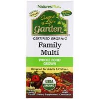 Nature's Plus, Source of Life, Garden, Organic Family Multi, Mixed Berry Flavor, 60 Vegan Chewables