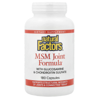 Natural Factors, MSM формула для суставов, 180 капсул