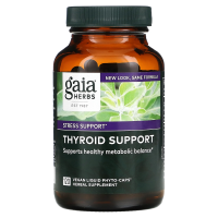 Gaia Herbs, Средство для поддержки щитовидной железы, 120 вегетарианских жидких фито-капсул