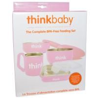 Think, Thinkbaby, Набор детской посуды не содержащий бисфенол А, розовый, 1 набор