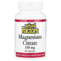 Natural Factors, Сульфат магния, 150 мг, 90 капсул