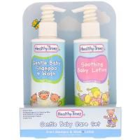 Healthy Times, Комплект для нежного ухода за младенцем, шампунь и жидкое мыло 2-в-1, лосьон, 2 бутылочки, 8 ж. унц.(236 мл) в каждой
