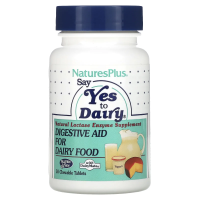 Nature's Plus, Say Yes to Dairy, Digestive Aid For Dairy Food, 50 Chewable Tablets