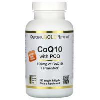 California Gold Nutrition, Коэнзим Q10 с PQQ, 100 мг, 240 растительных капсул