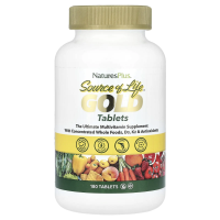 Nature's Plus, Source Of Life Gold Tablets, мультивитаминная добавка, 180 таблеток