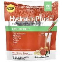 Hydralyte, Hydralyte Plus +, газированный электролитный порошок, красный апельсин и имбирь, 20 пакетиков по 9 г (0,32 унции)